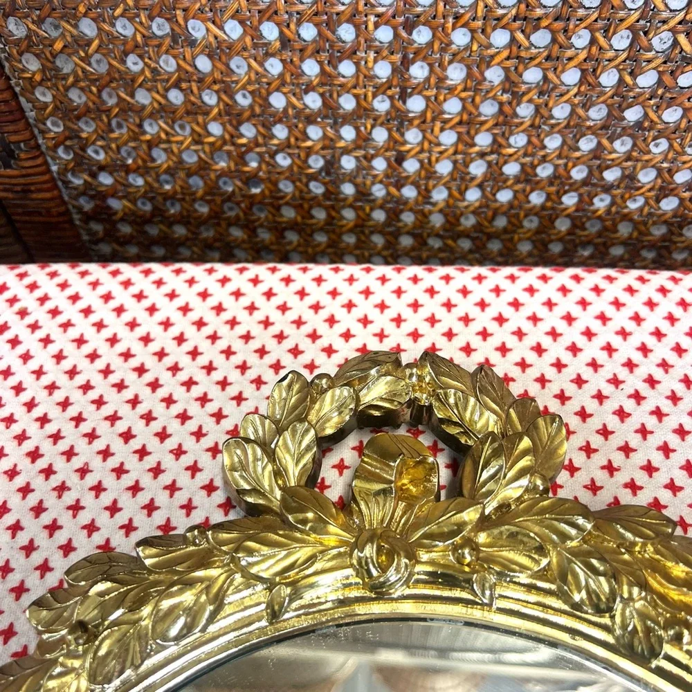 Vintage home interior gold resin mirror wall decor